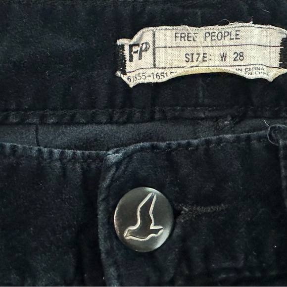 Free People Black Corduroy Skinny Jeans - Size 28 - Picture 5 of 5